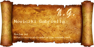 Noviczki Gabriella névjegykártya